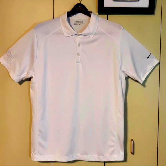 Men's Nike Golf DRI FIT White Polo Size L - Picture 3 of 9